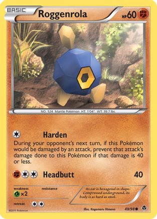 Image of Roggenrola (49/98) [Black & White: Emerging Powers]