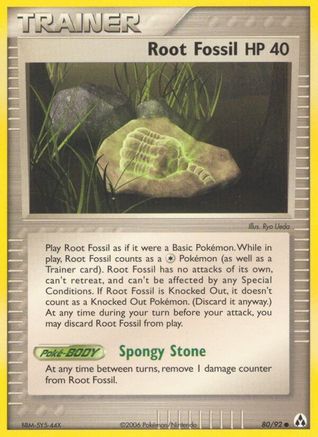 Image of Root Fossil (80/92) (Stamped) [EX: Legend Maker]