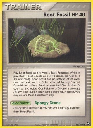 Image of Root Fossil (86/108) (Stamped) [EX: Power Keepers]