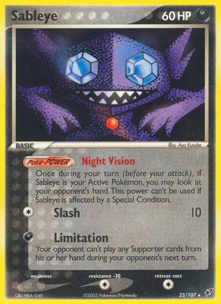 Image of Sableye (23/107) (Stamped) [EX: Deoxys]