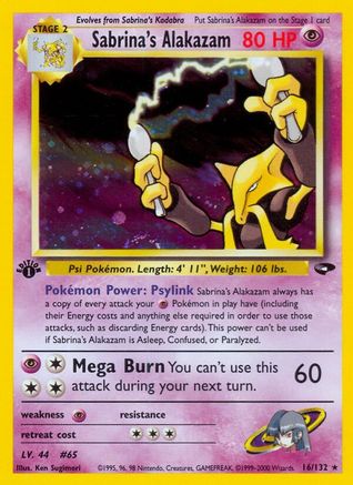Image of Sabrina's Alakazam (16/132) [Gym Challenge 1st Edition]