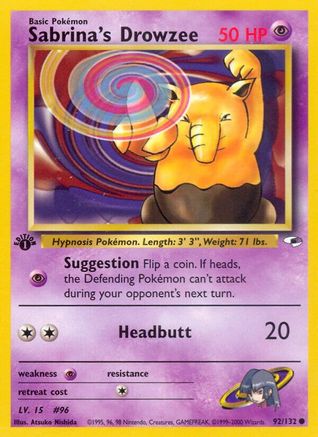 Image of Sabrina's Drowzee (92/132) [Gym Heroes 1st Edition]