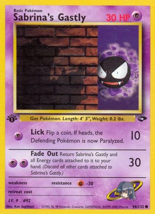 Image of Sabrina's Gastly (96/132) [Gym Challenge 1st Edition]