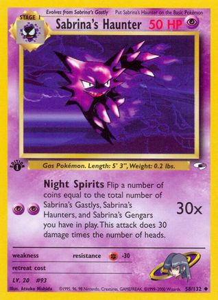 Image of Sabrina's Haunter (58/132) [Gym Heroes 1st Edition]
