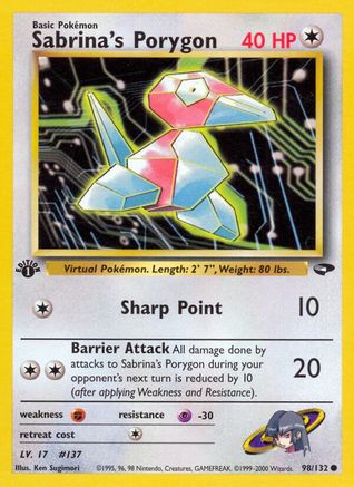 Image of Sabrina's Porygon (98/132) [Gym Challenge 1st Edition]