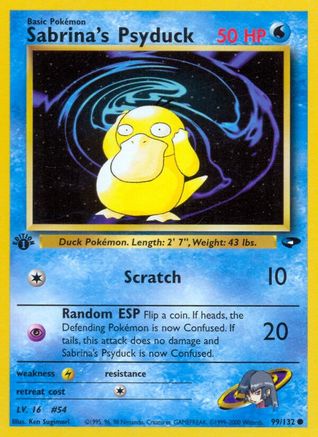 Image of Sabrina's Psyduck (99/132) [Gym Challenge 1st Edition]