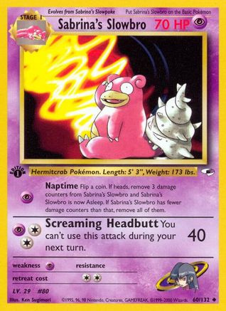 Image of Sabrina's Slowbro (60/132) [Gym Heroes 1st Edition]