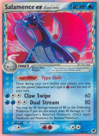 Image of Salamence ex (98/101) (Delta Species) [EX: Dragon Frontiers]