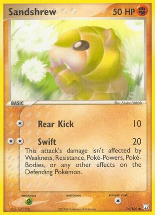 Image of Sandshrew (74/109) (Stamped) [EX: Team Rocket Returns]