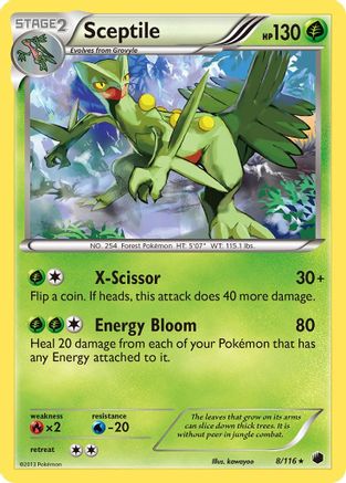 Image of Sceptile (8/116) [Black & White: Plasma Freeze]