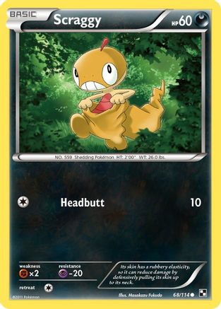 Image of Scraggy (68/114) [Black & White: Base Set]
