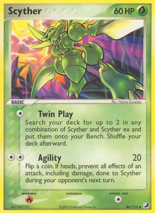 Image of Scyther (46/115) (Stamped) [EX: Unseen Forces]