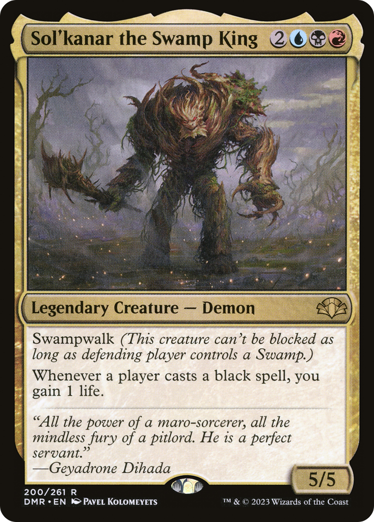 Image of Sol'kanar the Swamp King [Dominaria Remastered]