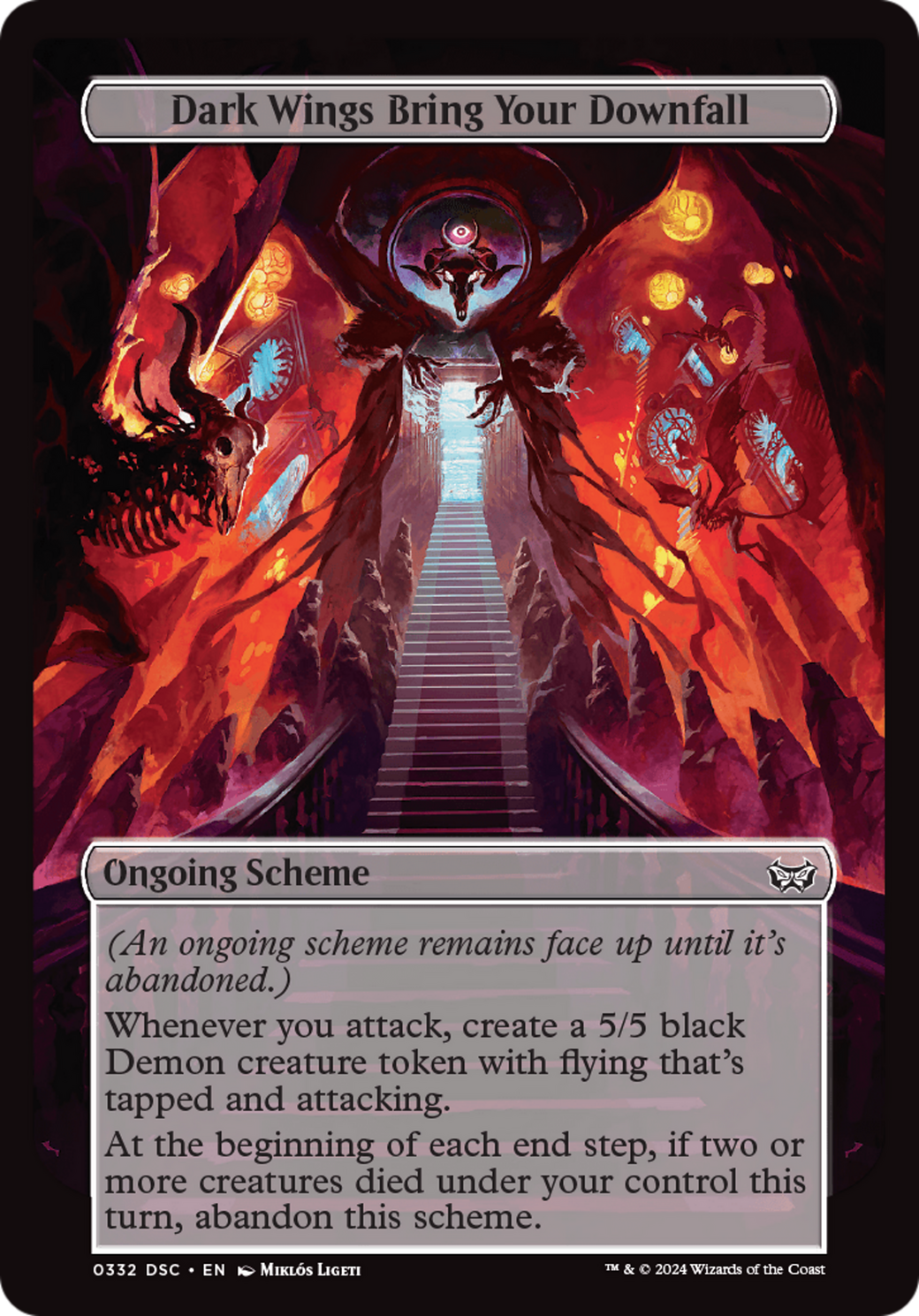 Image of Dark Wings Bring Your Downfall (Full Art) [Duskmourn: Archenemy]