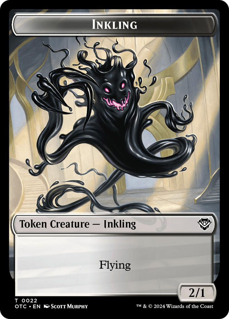 Image of Inkling // Treasure Double-Sided Token [Outlaws of Thunder Junction Commander Tokens]