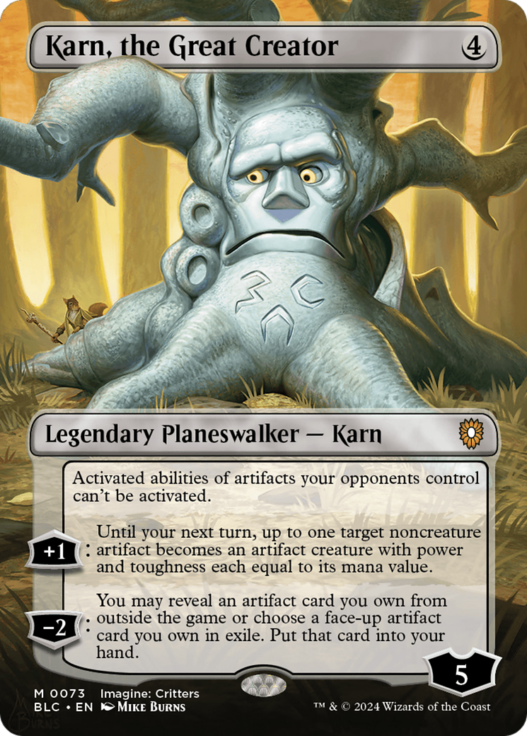 Image of Karn, the Great Creator (Borderless) [Bloomburrow Commander]