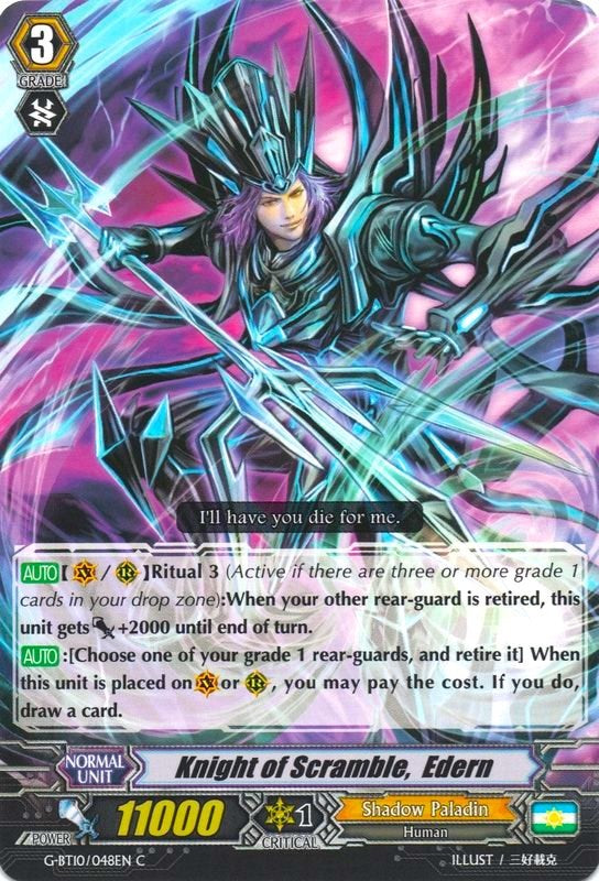 Image of Knight of Scramble, Edern (G-BT10/048EN) [Raging Clash of the Blade Fangs]