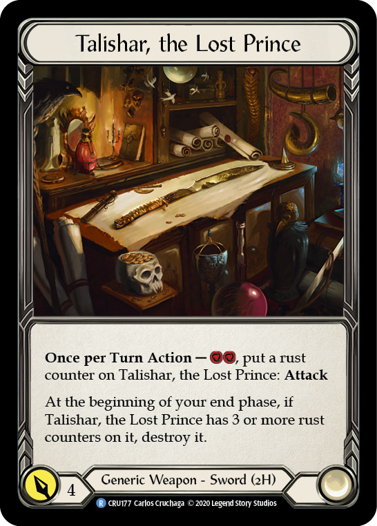 Image of Talishar, the Lost Prince [CRU177] (Crucible of War)  1st Edition Normal
