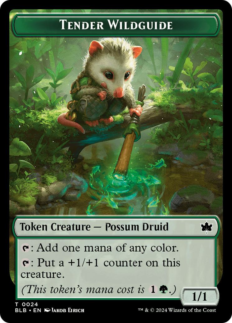 Image of Tender Wildguide Token [Bloomburrow Tokens]