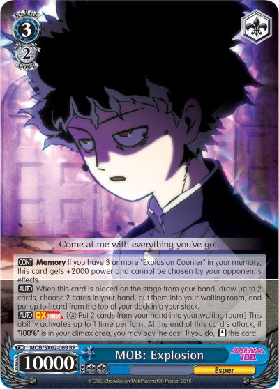 Image of MOB: Explosion (MOB/SX02-069 RR) [Mob Psycho 100]