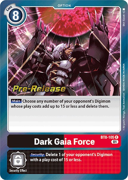 Image of Dark Gaia Force [BT8-105] [New Awakening Pre-Release Cards]