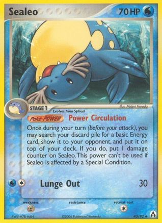 Image of Sealeo (43/92) (Stamped) [EX: Legend Maker]
