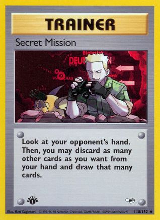 Image of Secret Mission (118/132) [Gym Heroes 1st Edition]