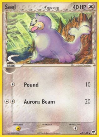 Image of Seel (62/101) (Delta Species) (Stamped) [EX: Dragon Frontiers]