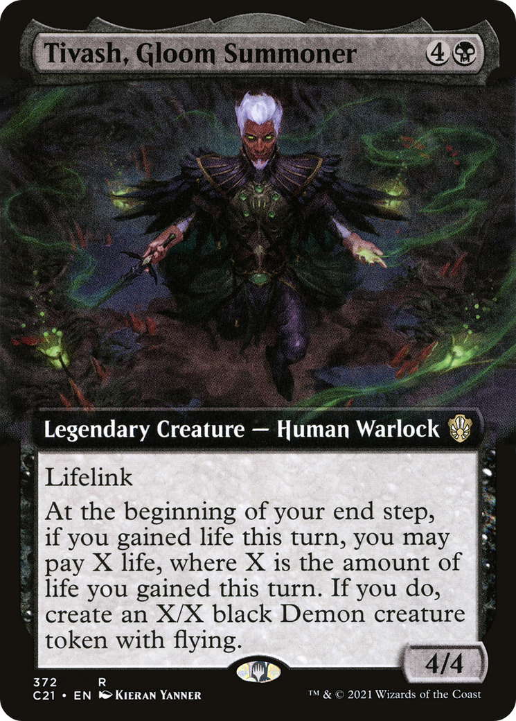 Image of Tivash, Gloom Summoner (Extended Art) [Commander 2021]