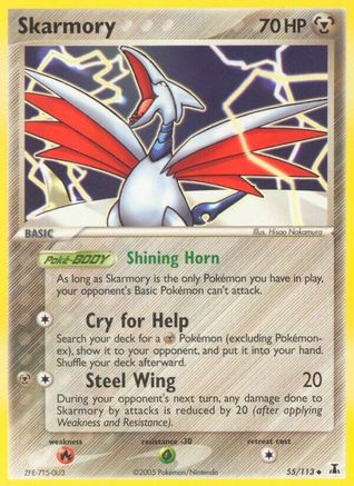 Image of Skarmory (55/113) (Stamped) [EX: Delta Species]