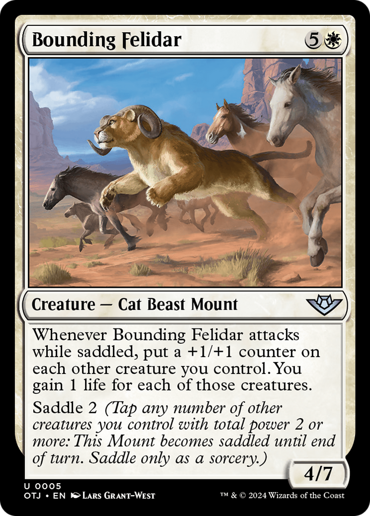 Image of Bounding Felidar [Outlaws of Thunder Junction]