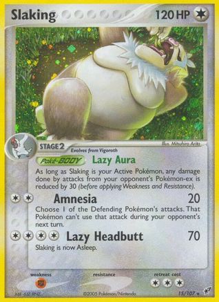 Image of Slaking (15/107) (Stamped) [EX: Deoxys]