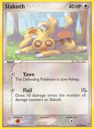 Image of Slakoth (73/107) (Stamped) [EX: Deoxys]