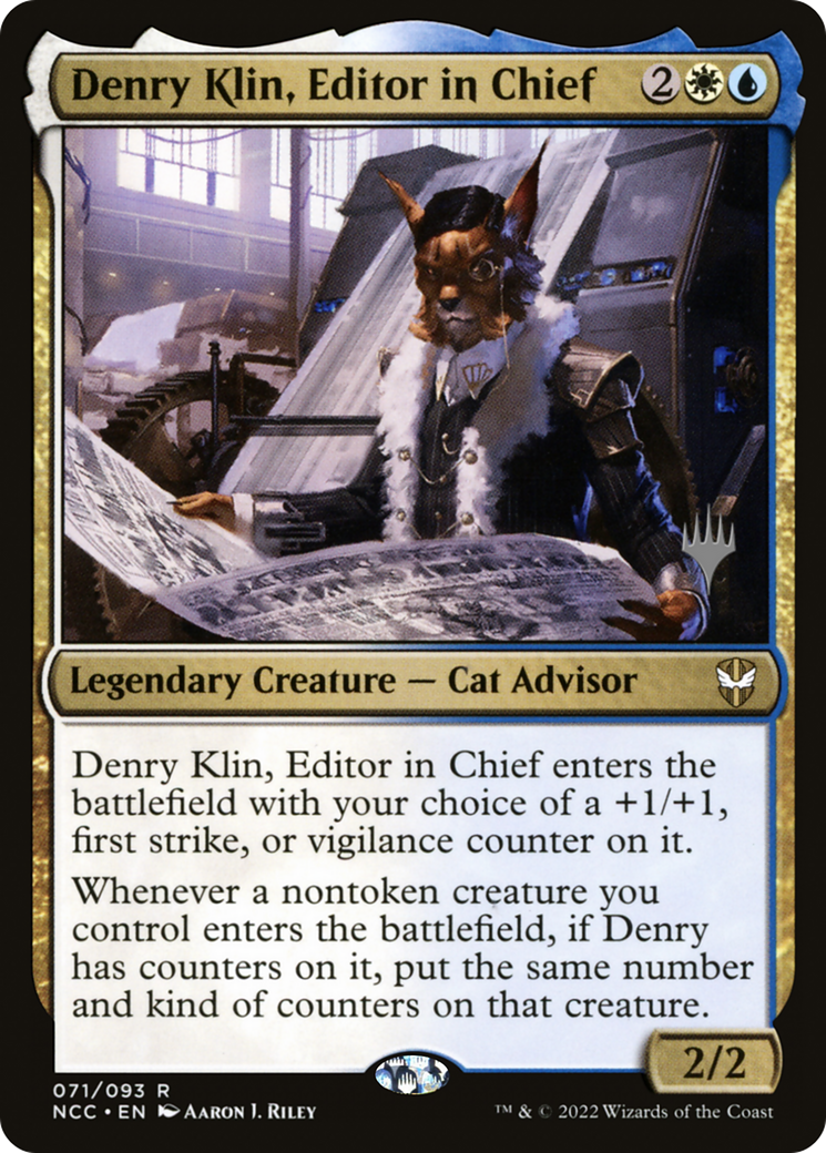 Image of Denry Klin, Editor in Chief (Promo Pack) [Streets of New Capenna Commander Promos]