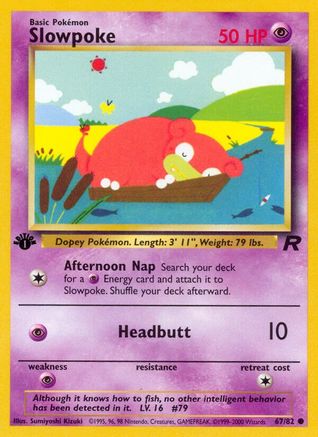 Image of Slowpoke (67/82) [Team Rocket 1st Edition]
