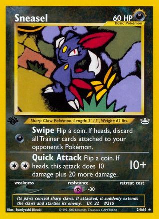 Image of Sneasel (24/64) [Neo Revelation 1st Edition]