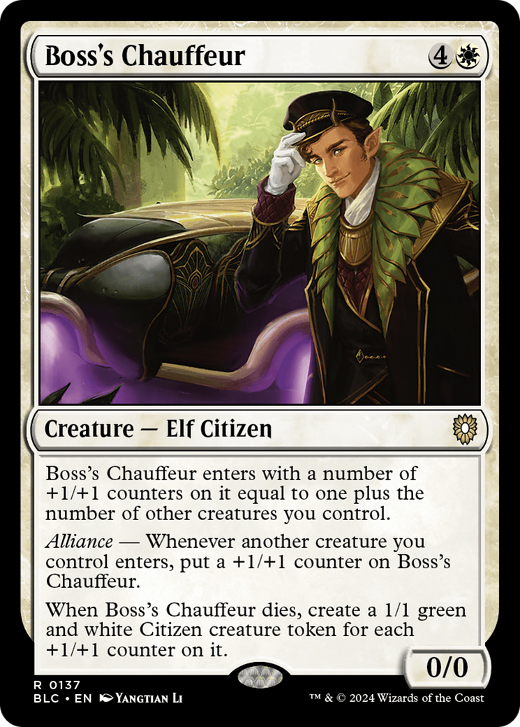 Image of Boss's Chauffeur [Bloomburrow Commander]