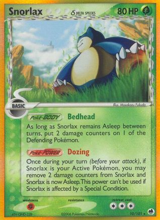 Image of Snorlax (10/101) (Delta Species) (Stamped) [EX: Dragon Frontiers]