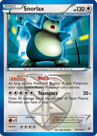 Image of Snorlax (101/135) [Black & White: Plasma Storm]