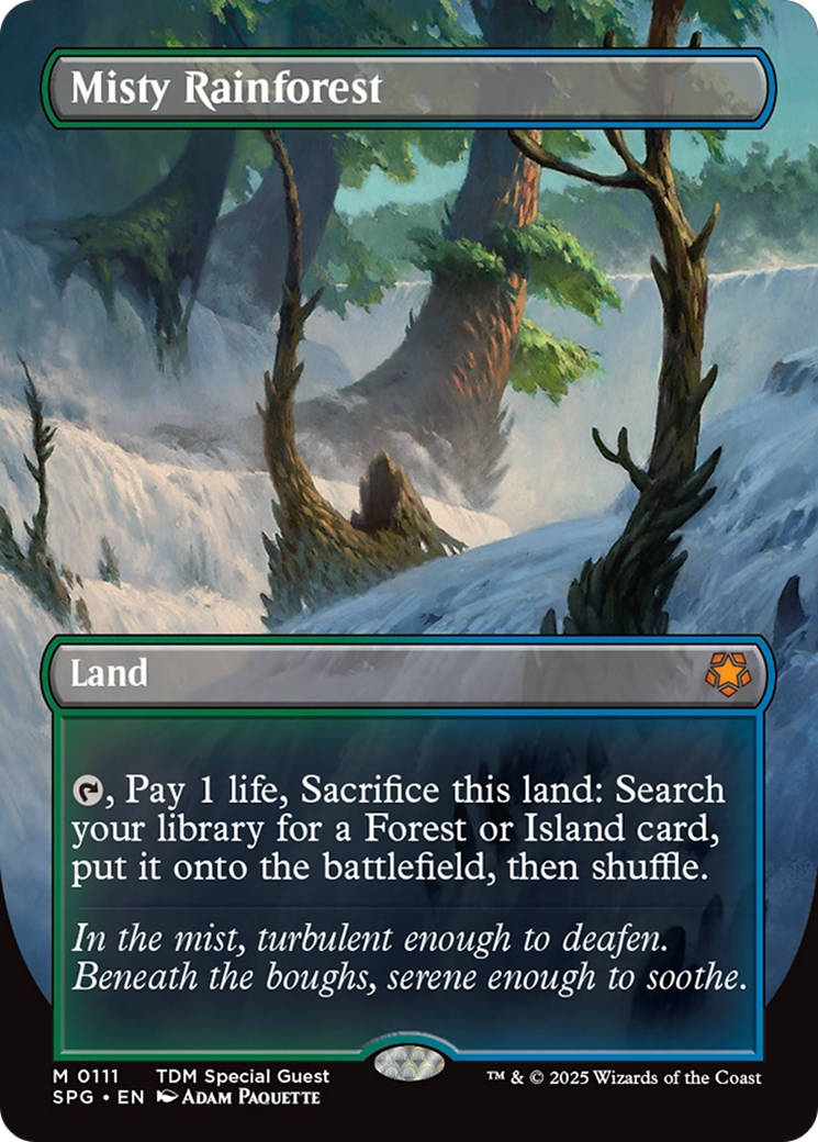 Image of Misty Rainforest (Borderless) [Tarkir: Dragonstorm Special Guests]
