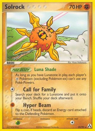 Image of Solrock (25/92) (Stamped) [EX: Legend Maker]
