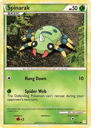 Image of Spinarak (83/123) [HeartGold & SoulSilver: Base Set]