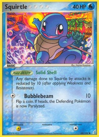 Image of Squirtle (64/100) (Stamped) [EX: Crystal Guardians]