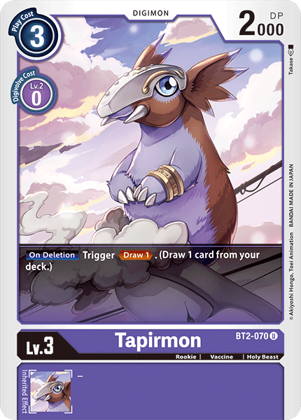 Image of Tapirmon [BT2-070] [Release Special Booster Ver.1.0]