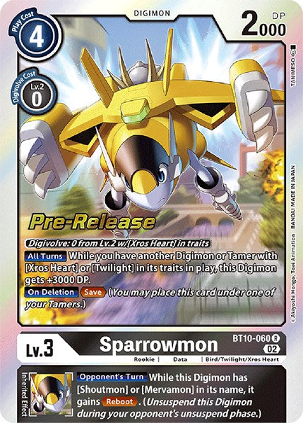 Image of Sparrowmon [BT10-060] [Xros Encounter Pre-Release Cards]