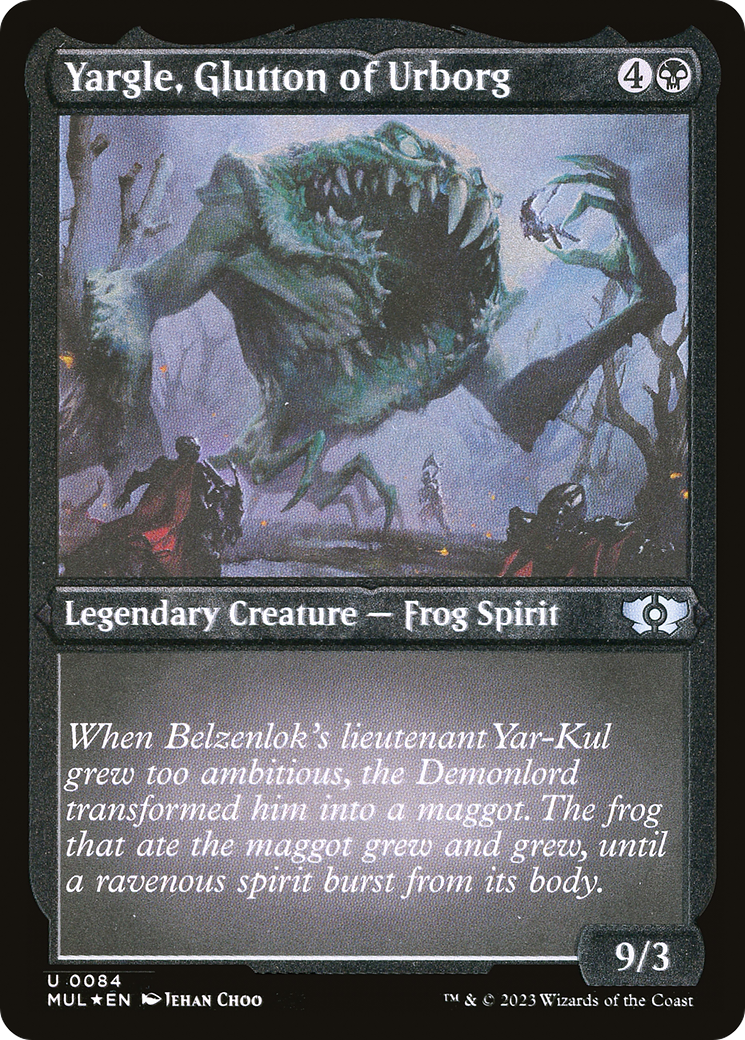 Image of Yargle, Glutton of Urborg (Foil Etched) [Multiverse Legends]