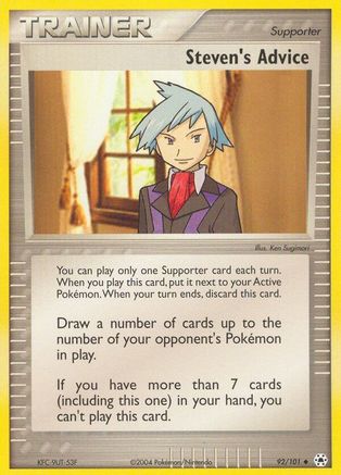 Image of Steven's Advice (92/101) [EX: Hidden Legends]