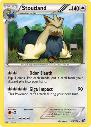 Image of Stoutland (83/114) [Black & White: Base Set]