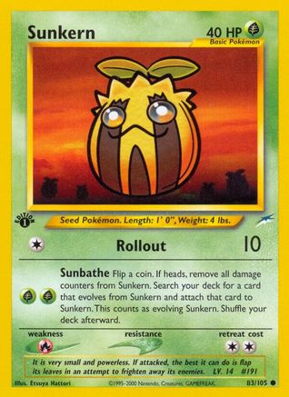 Image of Sunkern (83/105) [Neo Destiny 1st Edition]