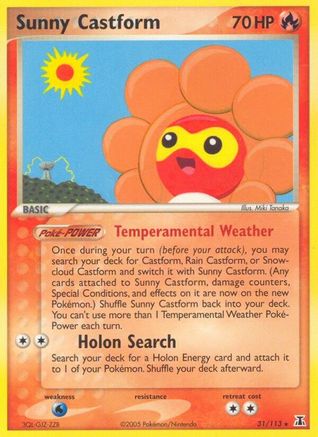 Image of Sunny Castform (31/113) (Stamped) [EX: Delta Species]